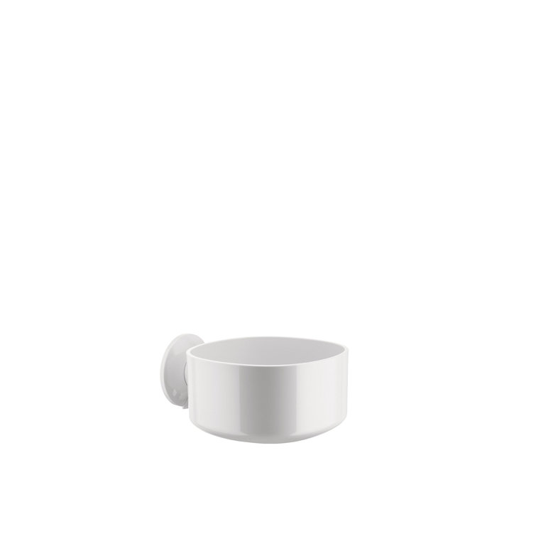 White PMMA Suction Mount Shower Caddy