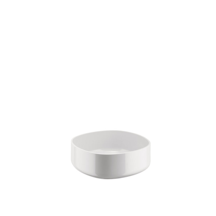 White Minimalist Round Bathroom Organizer Container