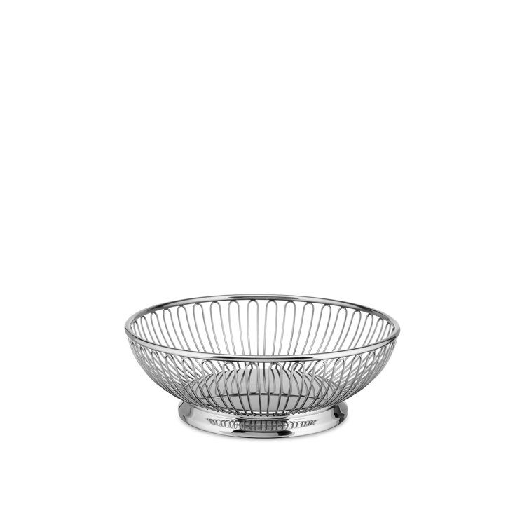 Small Silver Stainless Steel Round Wire Basket
