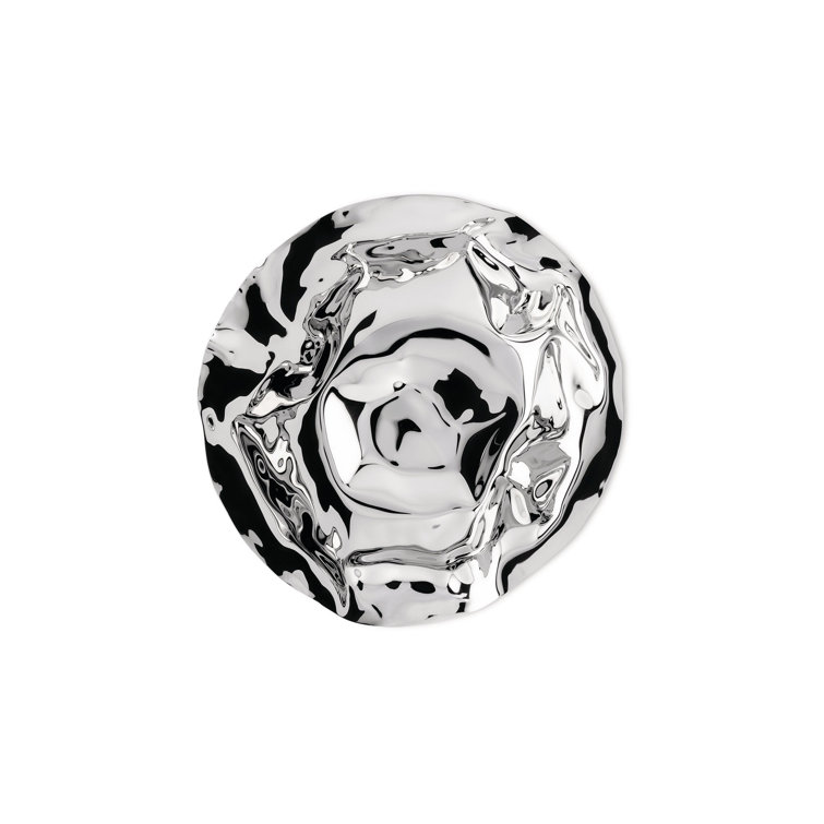 Elegante 27.5cm Polished Stainless Steel Round Decorative Bowl