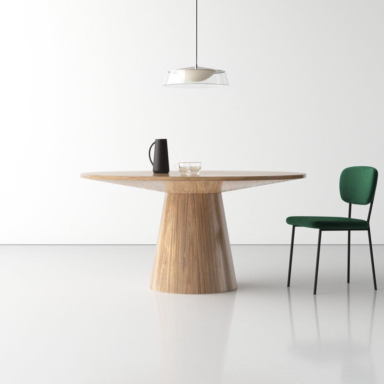 Natural Reclaimed Wood Round Pedestal Dining Table