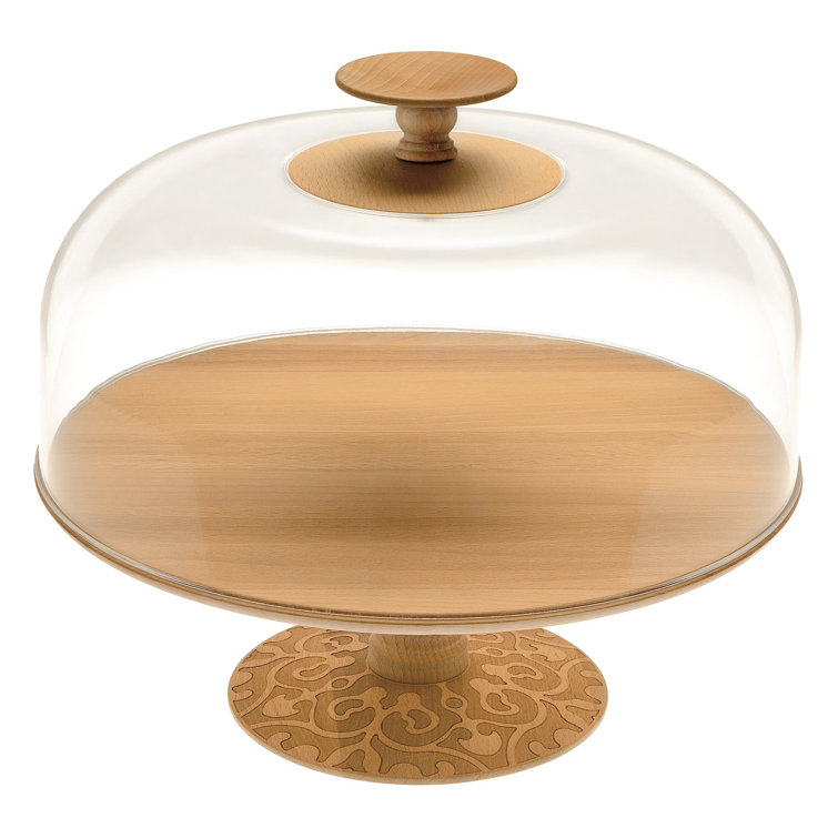 Clear Acrylic Dome Lid with Beech Wood Knob