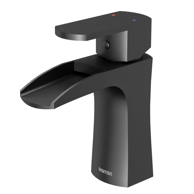 Gunmetal Grey Brass Single Handle Waterfall Bathroom Faucet