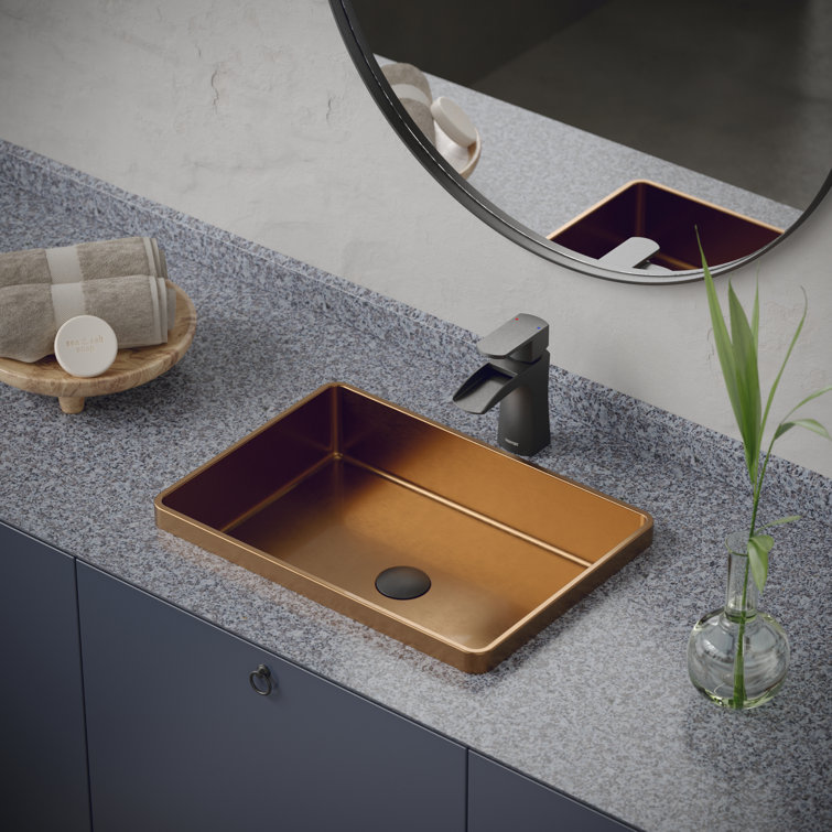 Gunmetal Grey Brass Single Handle Waterfall Bathroom Faucet