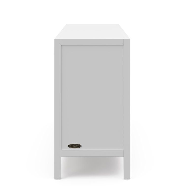 White GREENGUARD Certified 6-Drawer Double Nursery Dresser