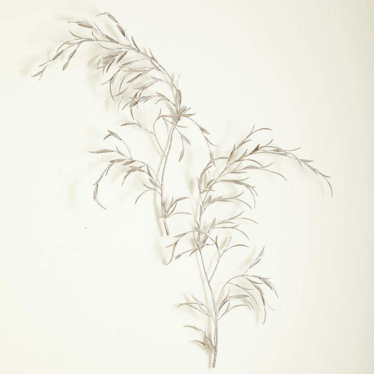 Silver Leaf Iron Weeping Willow Wall Decor