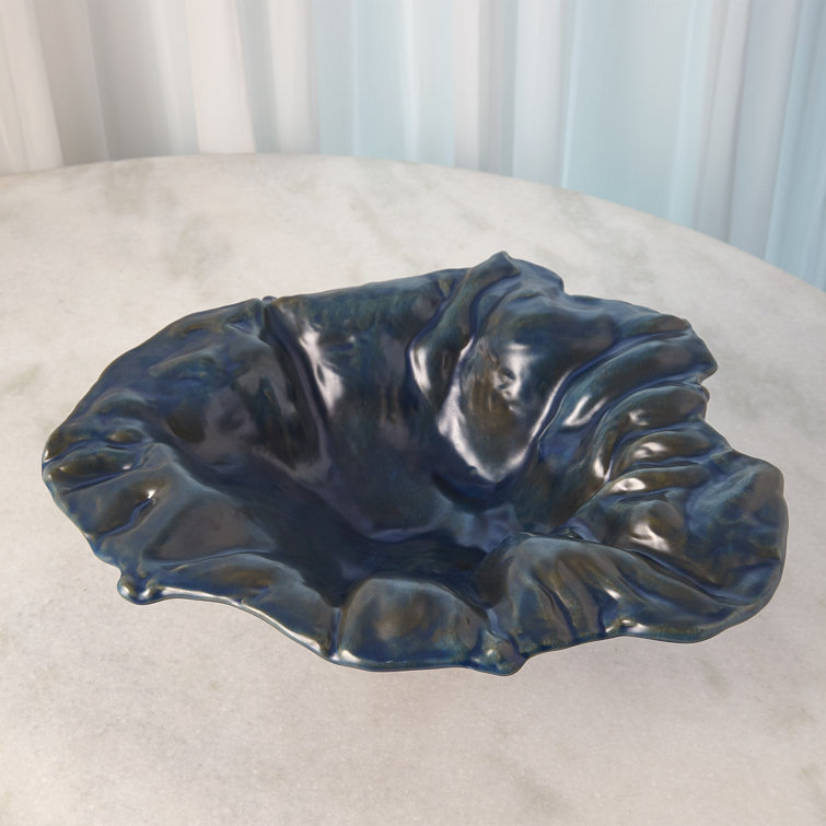 Abstract Black Ceramic Decorative Bowl