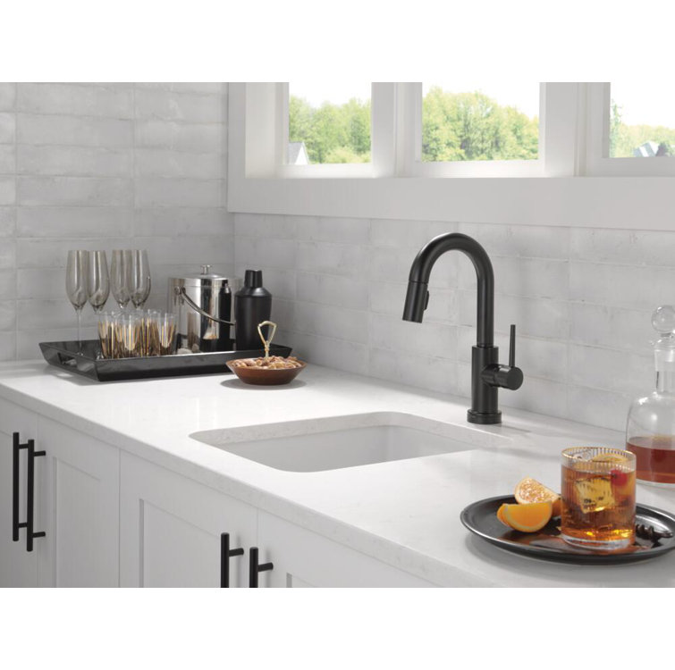 Sleek Stainless Steel 14" Modern Pull-Out Spray Kitchen Faucet