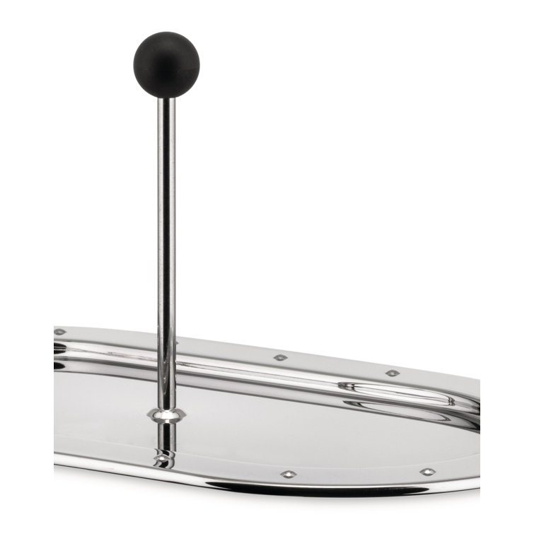 Michael Graves Silver Stainless Steel Oval Tray with Handle