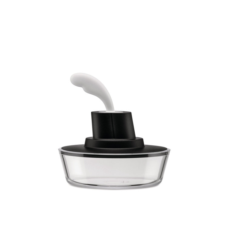 Black and Clear Thermoplastic Resin Butter Dish with Stainless Steel Spatula