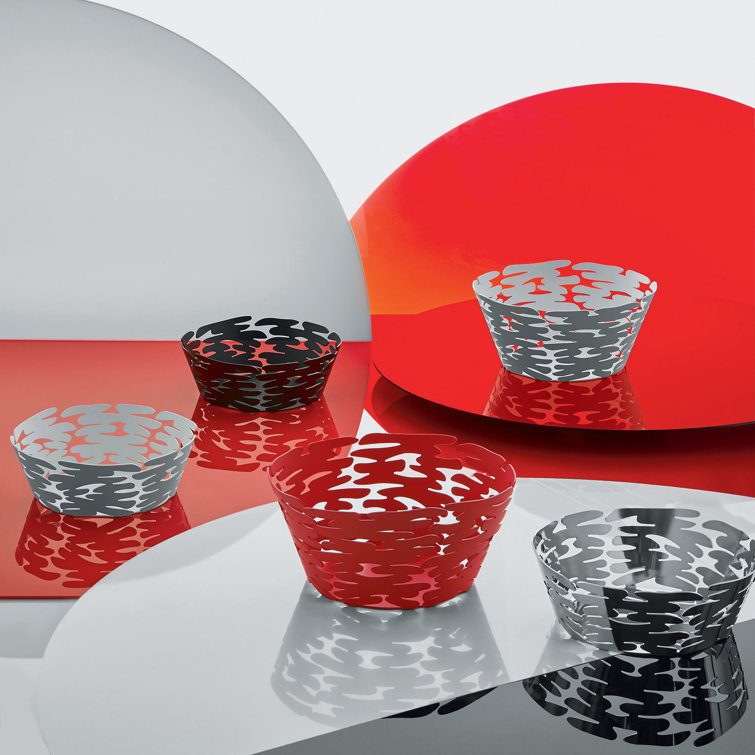 Modern Black Round Plastic Storage Basket