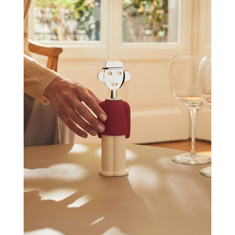 Alessandro M. Red and White Cartoon Corkscrew