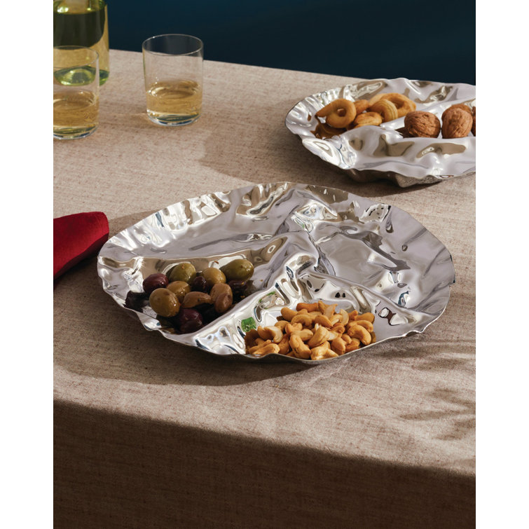 Pepa Stainless Steel Four-Section Hors-d'oeuvre Dish