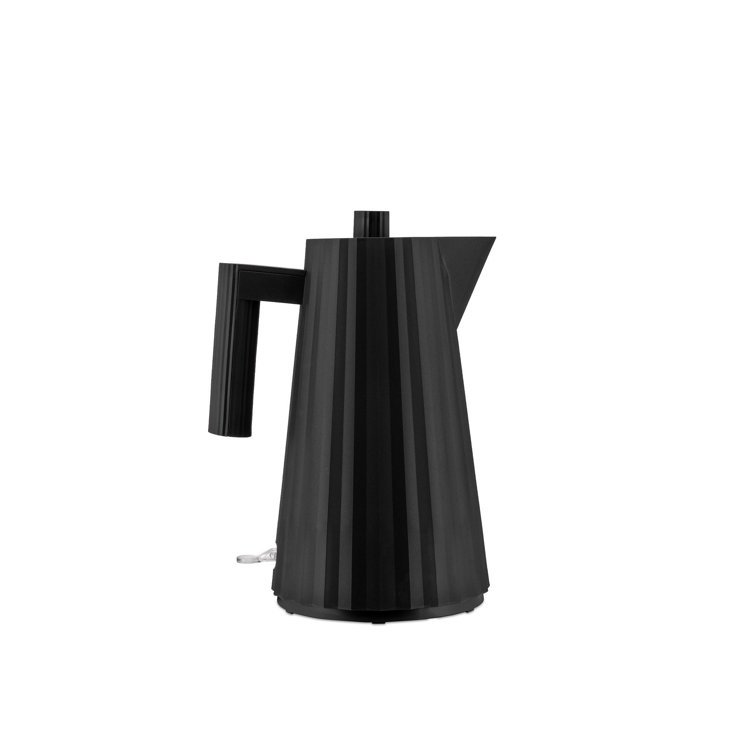 Big Black Thermoplastic Electric Kettle with Sculptural Design