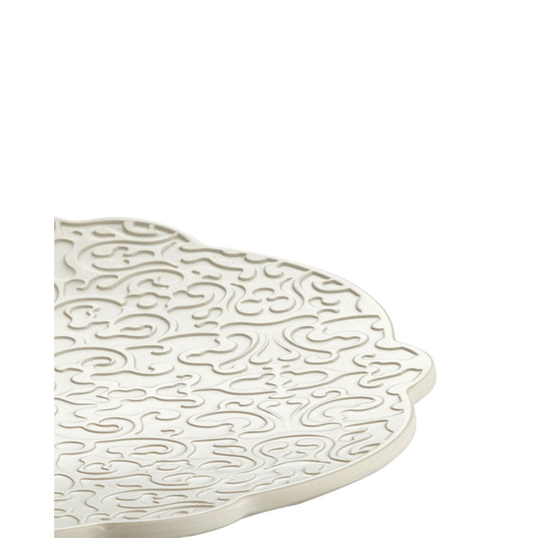 White Melamine Decorative Saucer for Mocha Cup Set of 4