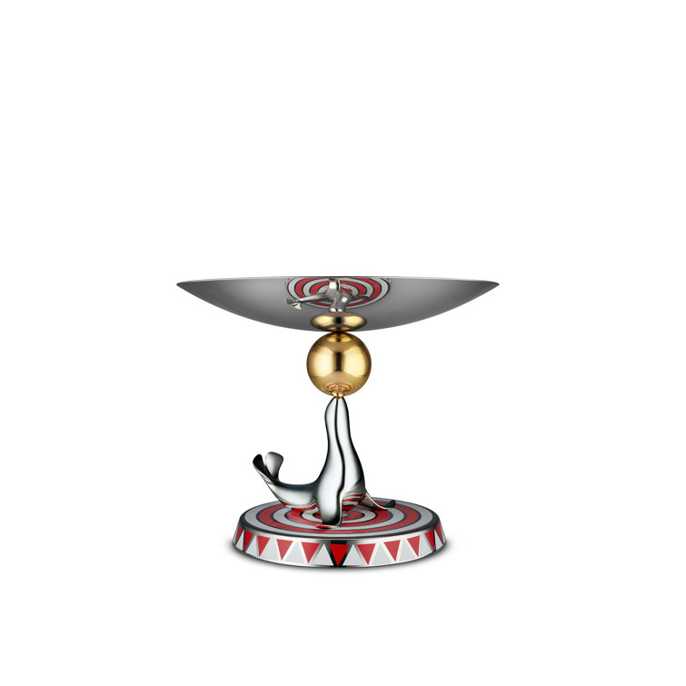 Marcel Wanders Limited Edition Stainless Steel and Gold Seal Cake Stand