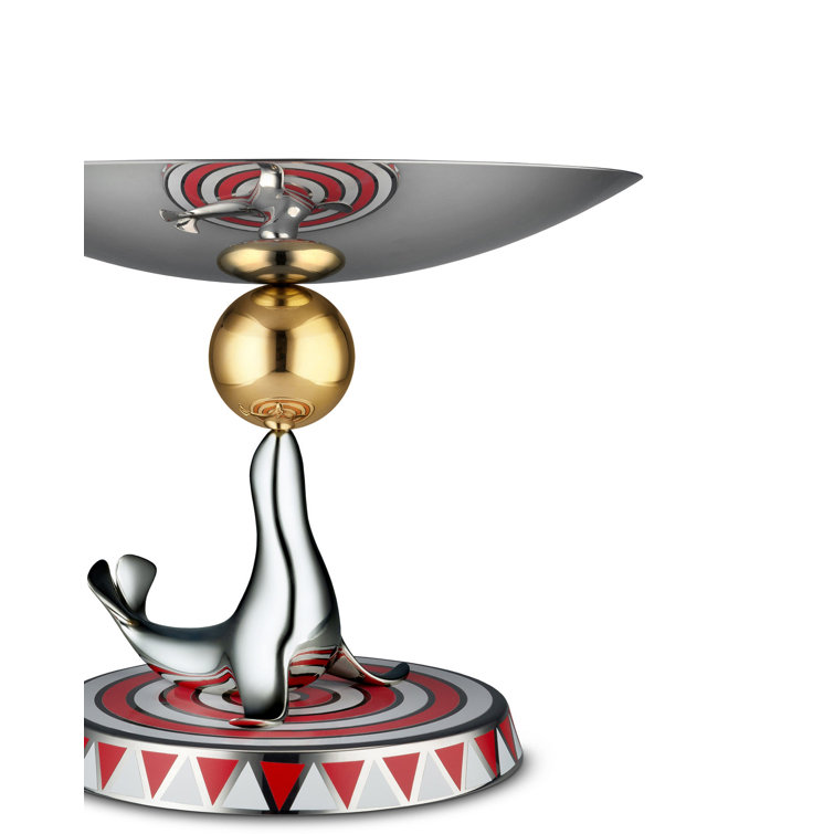 Marcel Wanders Limited Edition Stainless Steel and Gold Seal Cake Stand