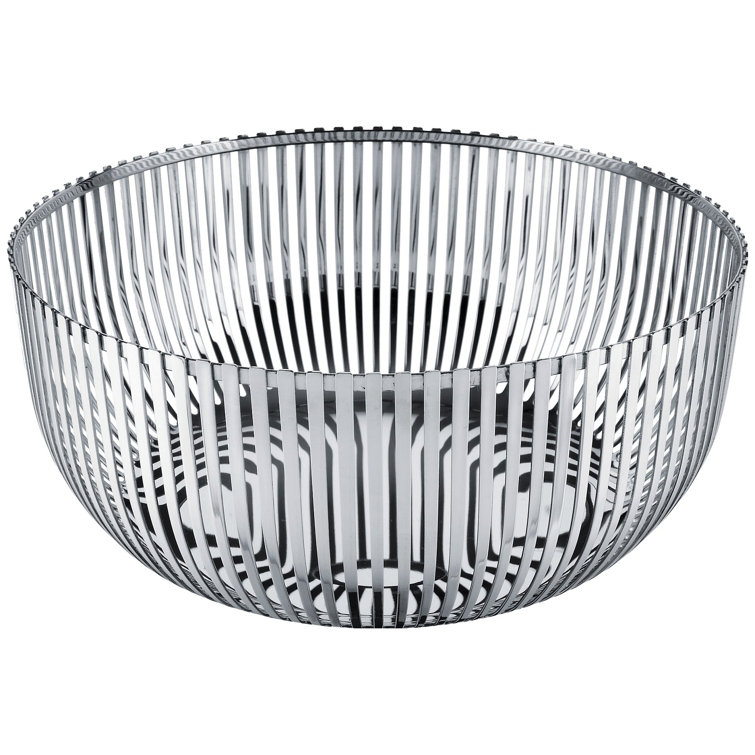 Polished Stainless Steel Round Fruit Basket
