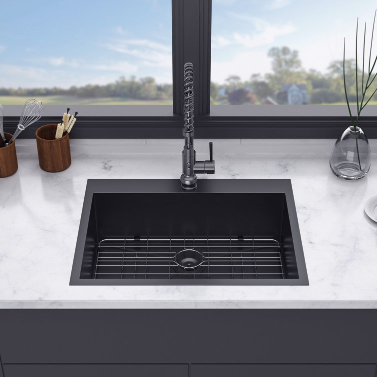 28'' L Drop-In Single Bowl Stainless Steel Kitchen Sink