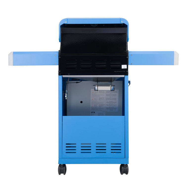 Blue 2-Burner Propane Gas Grill with Clear View Lid