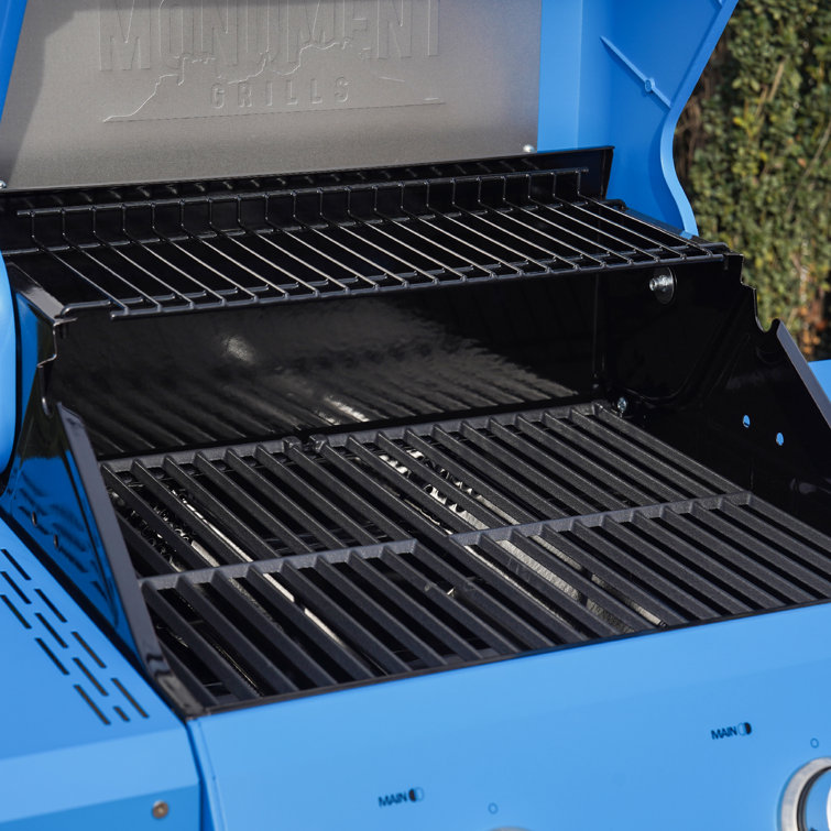 Blue 2-Burner Propane Gas Grill with Clear View Lid