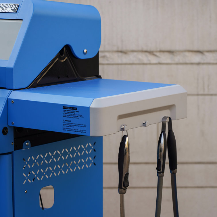 Blue 2-Burner Propane Gas Grill with Clear View Lid