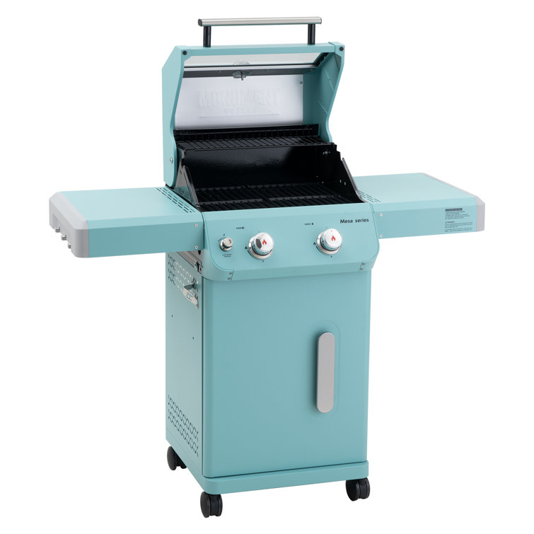 Mesa Jade Green 2-Burner Propane Gas Grill with LED Controls