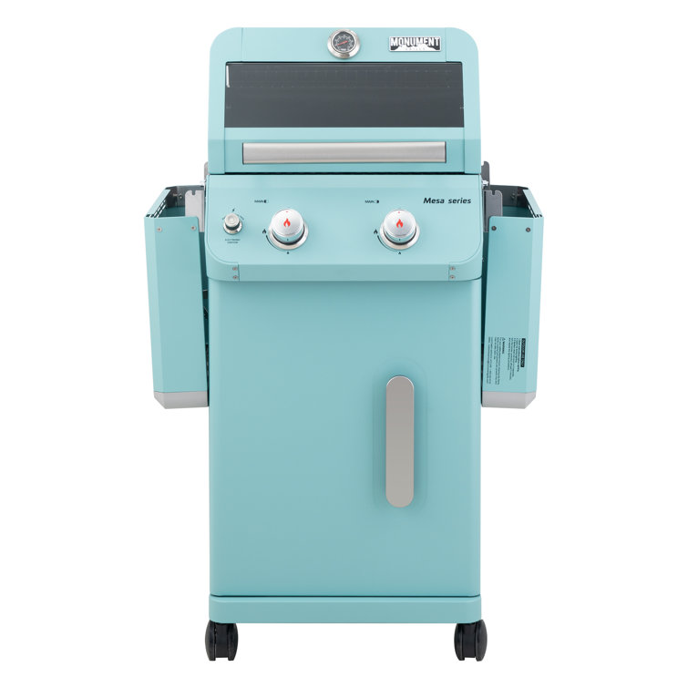 Mesa Jade Green 2-Burner Propane Gas Grill with LED Controls