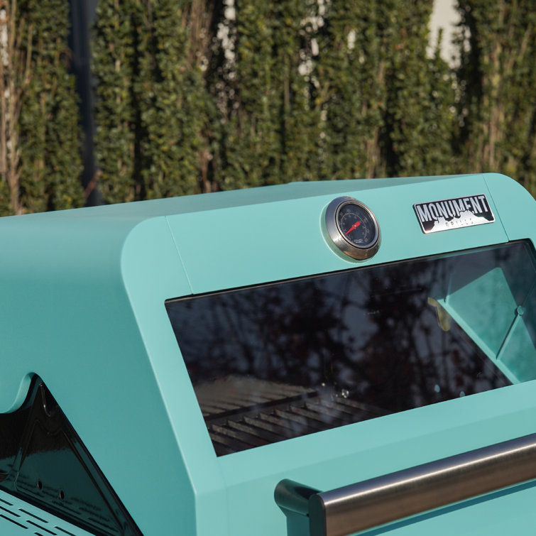 Mesa Jade Green 2-Burner Propane Gas Grill with LED Controls