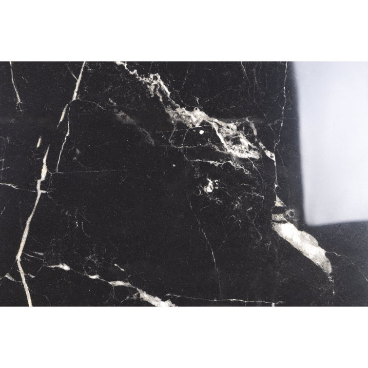 Grace Black Polished Porcelain Marble Look Tile 12" x 24"