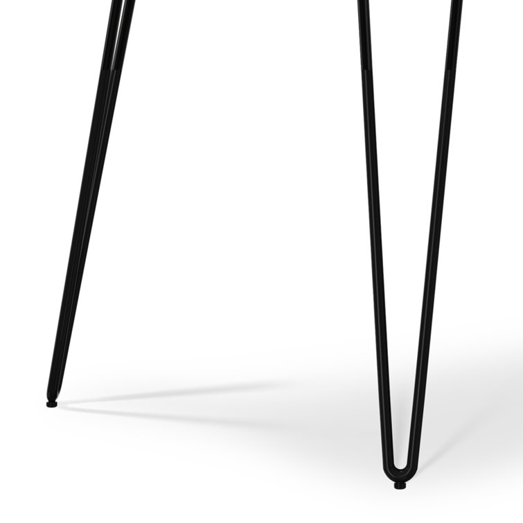 Hunter Light Brown Mango Wood Industrial Dining Table with Black Metal Legs
