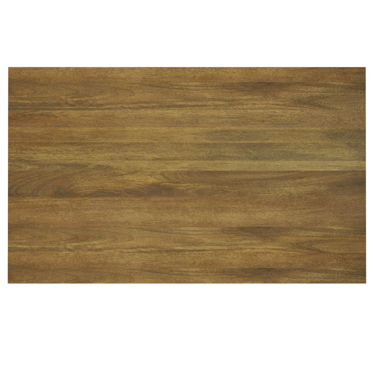 Hunter Light Brown Mango Wood Industrial Dining Table with Black Metal Legs
