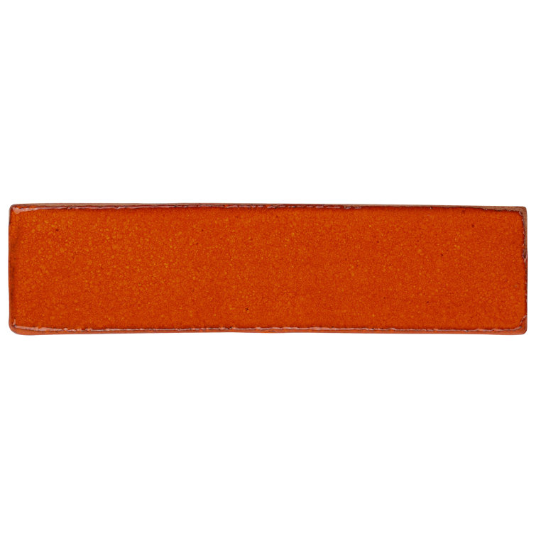 Orion 2" x 8" Glossy Orange Ceramic Subway Tile