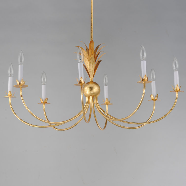 Paloma Gold Leaf 8-Light Candle Style Chandelier