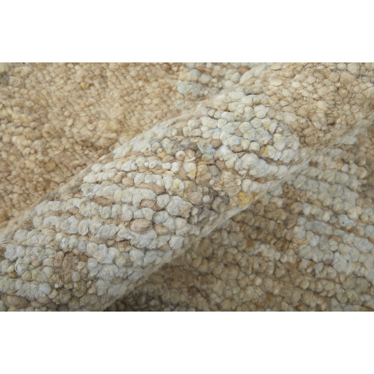 Grafton Square Gray and Beige Wool Floral Area Rug