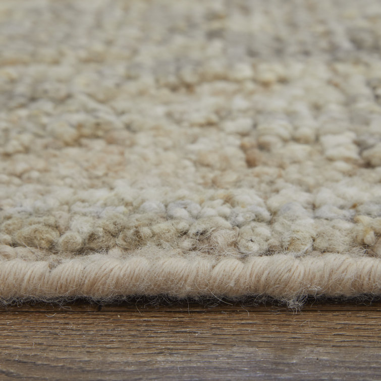 Grafton Square Gray and Beige Wool Floral Area Rug