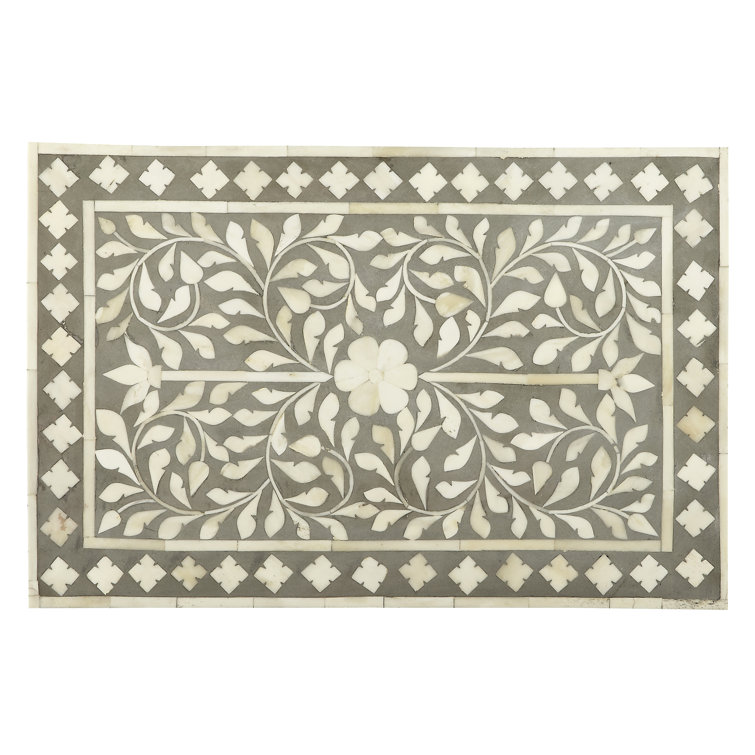 Vivienne Elegance Grey Bone Inlay and Mango Wood Accent Chest