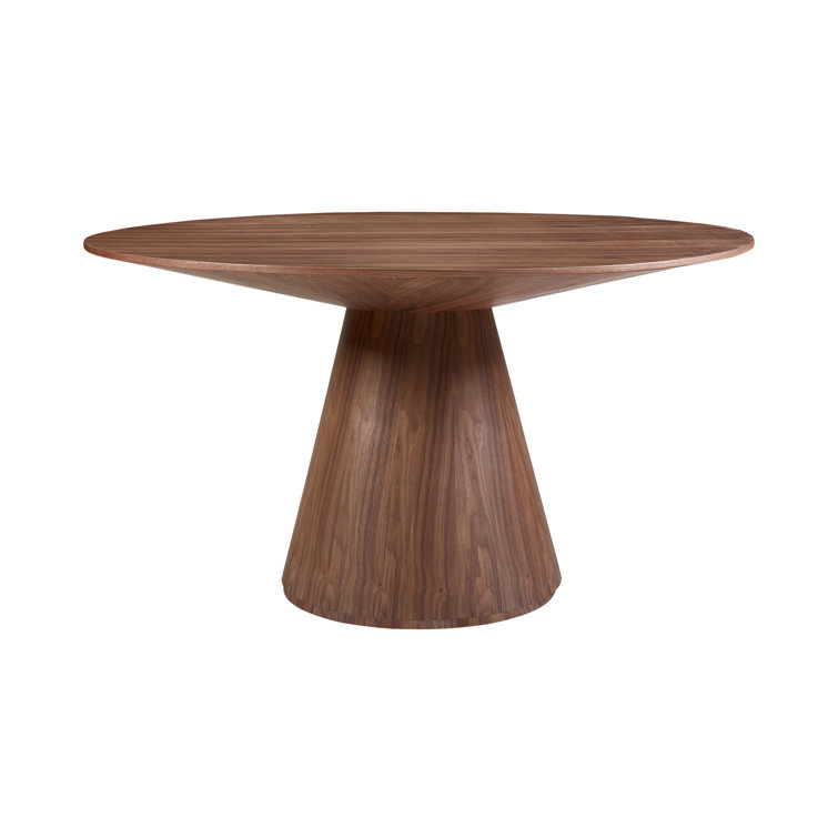 Royale 47" Round Walnut Dining Table for Eight