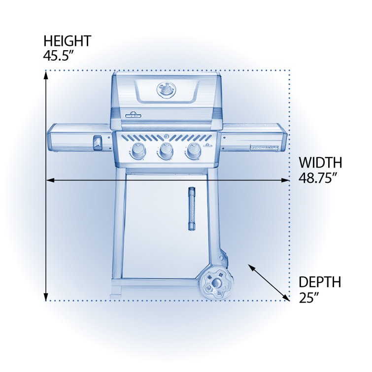 Napoleon Freestyle 365 Graphite Grey Propane Gas Grill with Stainless Steel Burners