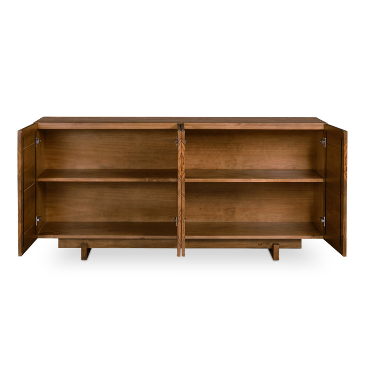 Octavia 74'' Solid Pine Sideboard in Natural Finish