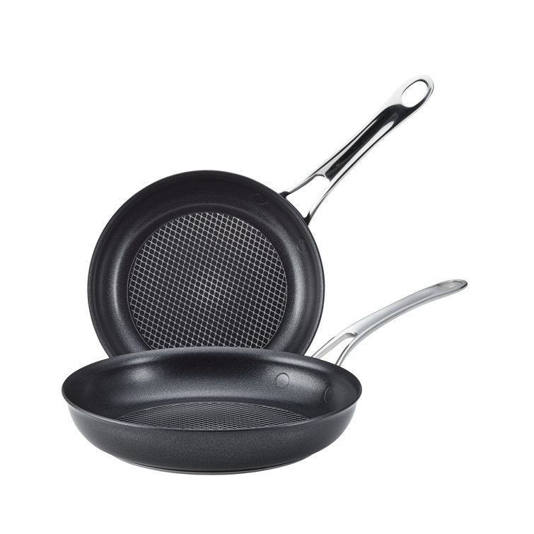 Anolon X Hybrid Nonstick Stainless Steel Frying Pan Set, 2 Piece