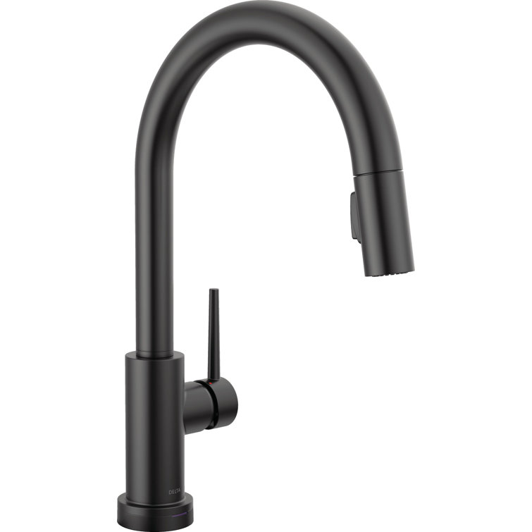 Matte Black Stainless Steel Pull-Down Kitchen Faucet with Touch Control