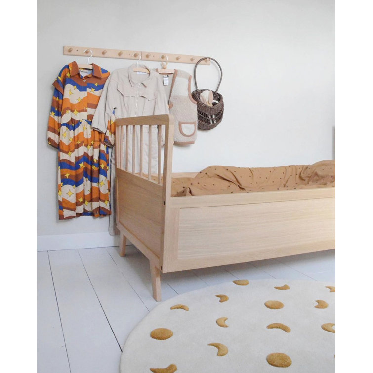 Cream and Gold Round Hand-Tufted Wool Rug