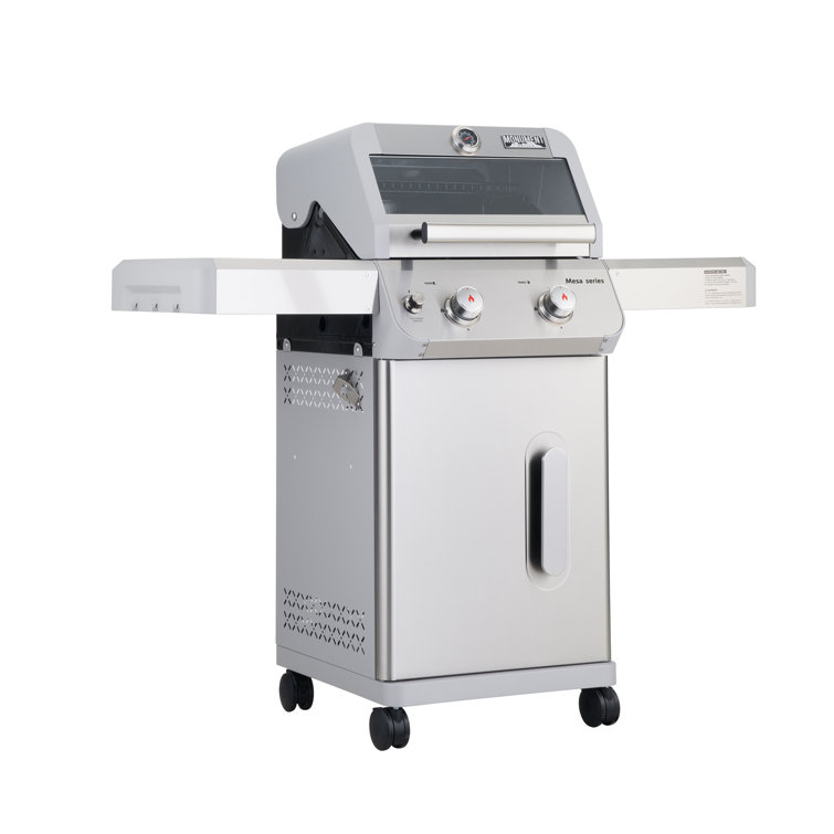 Mesa 2-Burner Stainless Steel Propane Gas Grill with LED Controls