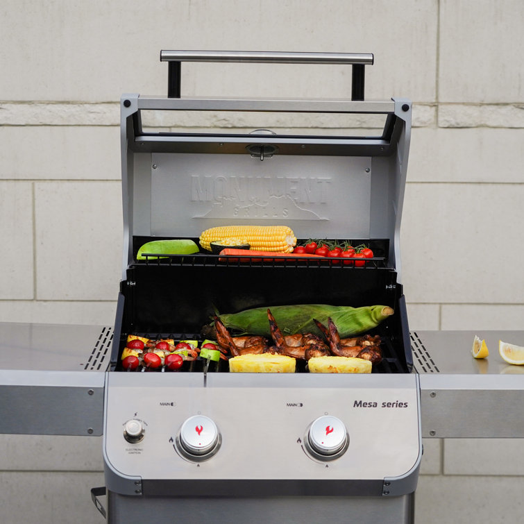 Mesa 2-Burner Stainless Steel Propane Gas Grill with LED Controls
