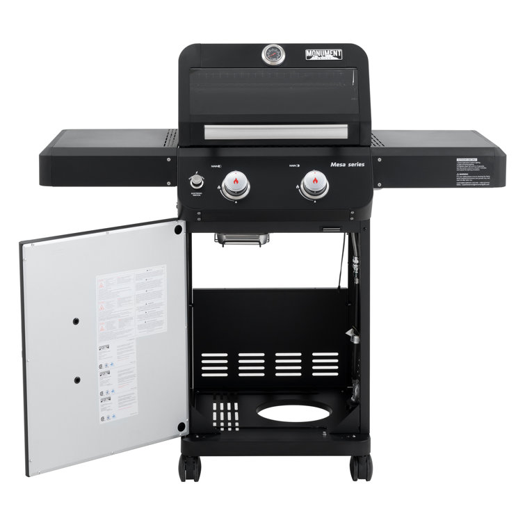 Mesa Black 2-Burner Stainless Steel Propane Gas Grill with LED Controls