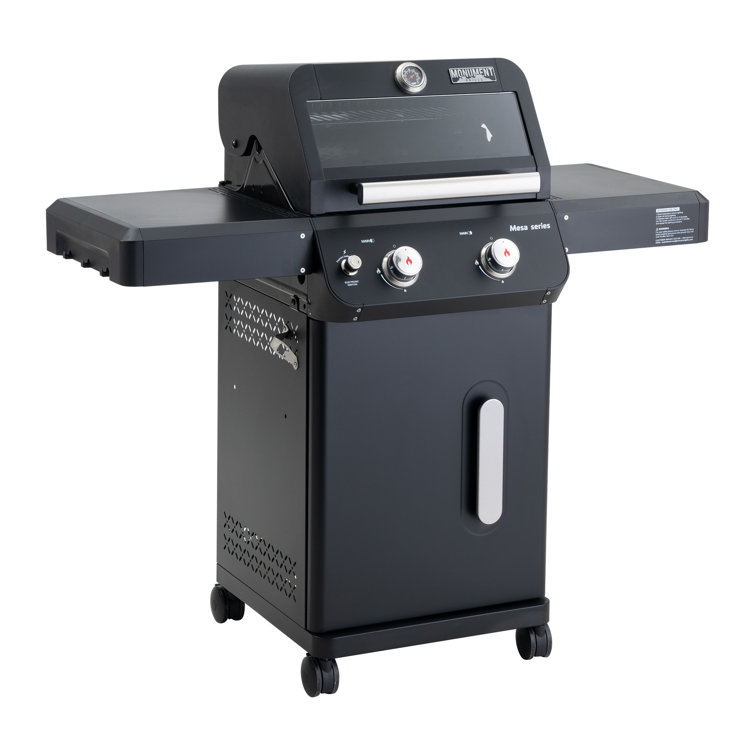 Mesa Black 2-Burner Stainless Steel Propane Gas Grill with LED Controls