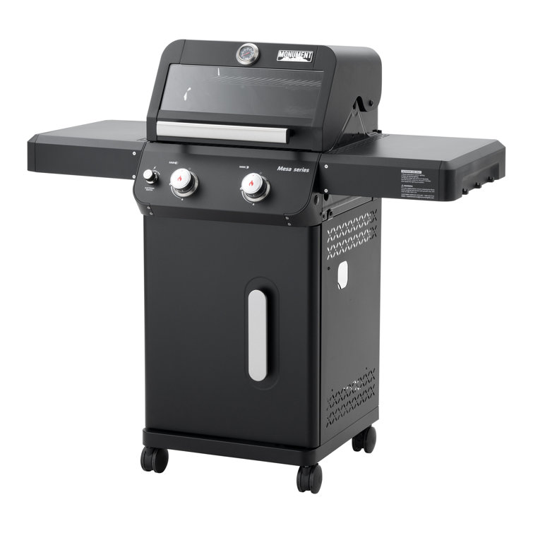 Mesa Black 2-Burner Stainless Steel Propane Gas Grill with LED Controls