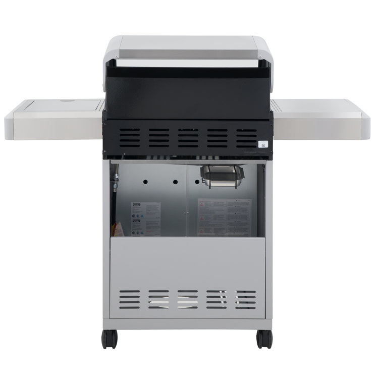 Stainless Steel 3-Burner Propane Gas Grill with Side Burner
