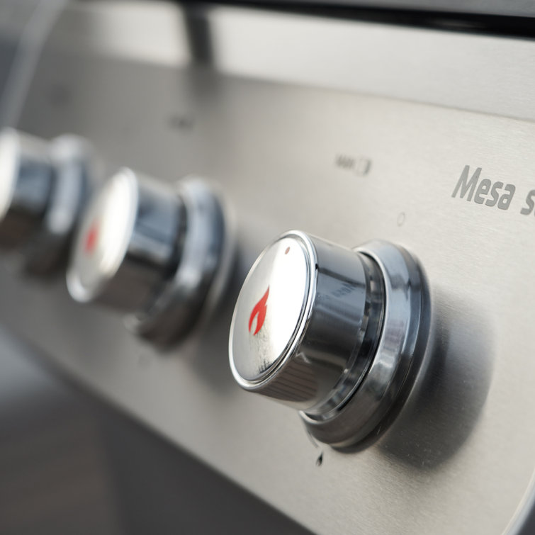 Stainless Steel 3-Burner Propane Gas Grill with Side Burner